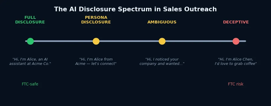 The AI Disclosure Spectrum in Sales Outreach